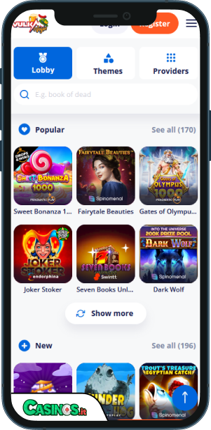 VulkanVegas Casino app mobile