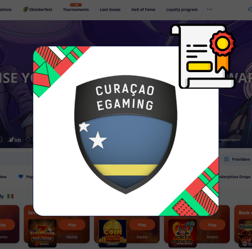 VulkanVegas Casino licenza