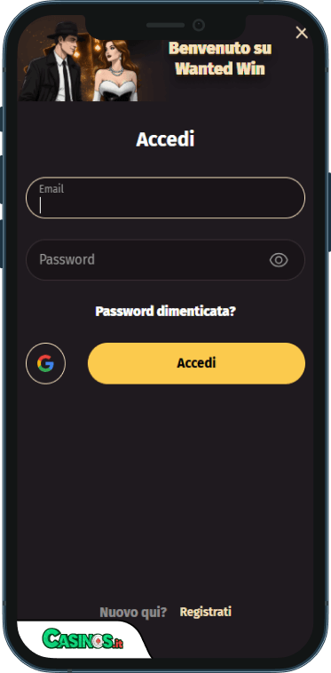 Wanted Win Casino Accesso