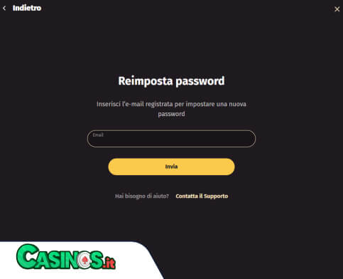 Wanted Win Casino problema di accesso