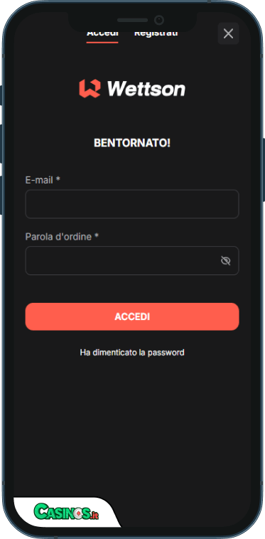 Wettson Casino Accesso
