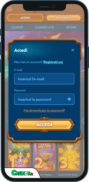 WinBay Casino Accesso