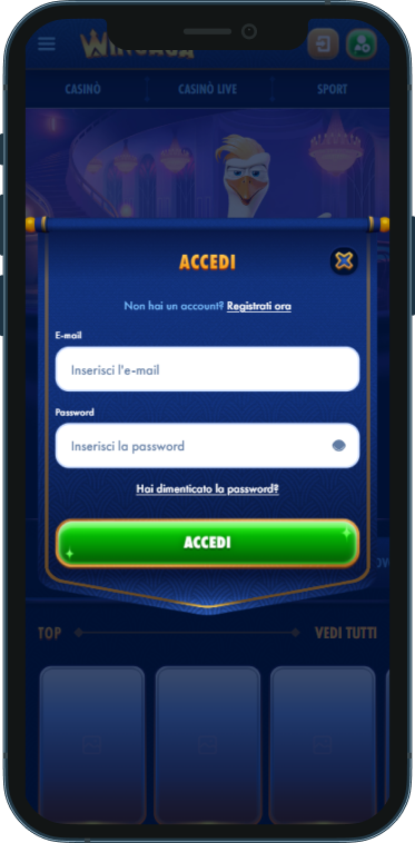 WinGaga Casino Accesso