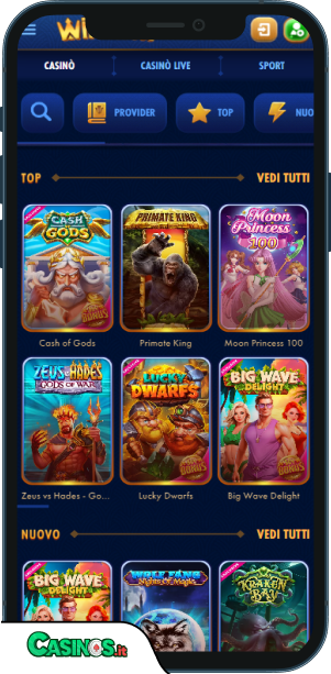 WinGaga Casino app mobile
