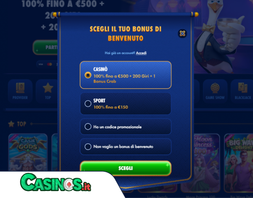 WinGaga Casino problema di accesso