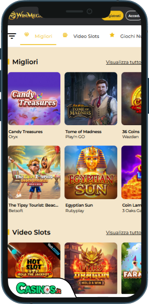 WinMega Casino app mobile