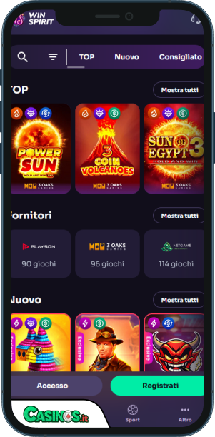 WinSpirit Casino app mobile