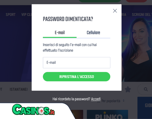 Winnita Casino problema di accesso