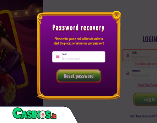 Winota Casino problema di accesso
