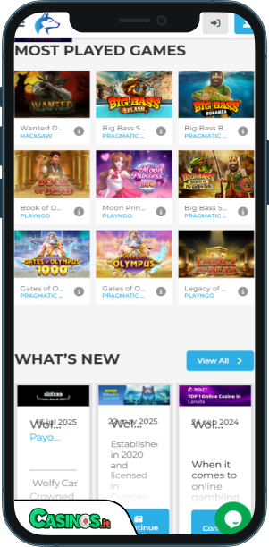 Wolfy Casino app mobile