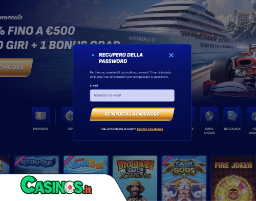 Wonaco Casino problema di accesso
