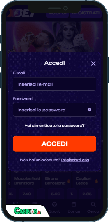 X3bet Casino Accesso