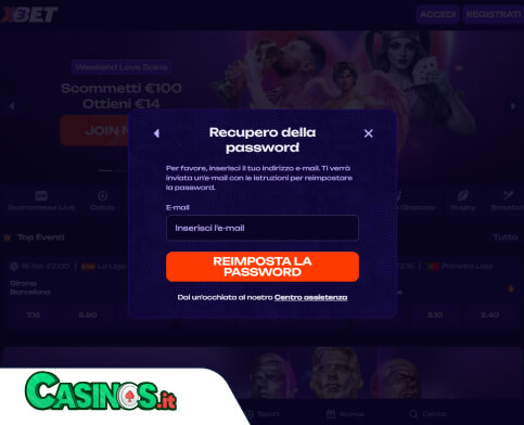 X3bet Casino problema di accesso