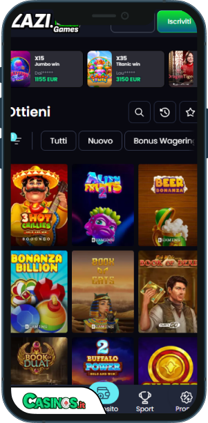 ZaziBet Casino app mobile