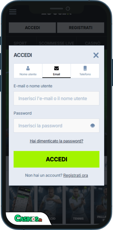 Zoccer Casino Accesso