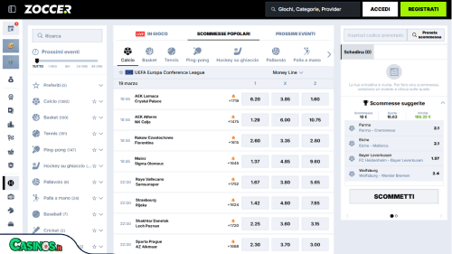 Zoccer Casino Sport