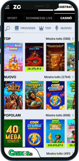 Zoccer Casino app mobile