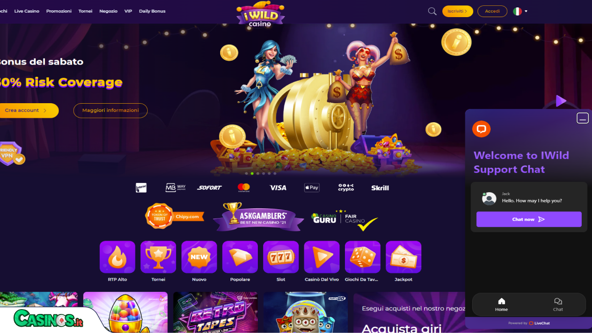 iWild Casino Supporto